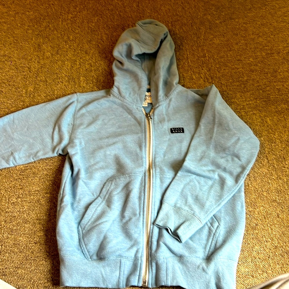 Billabong zips up sweater kids size 7